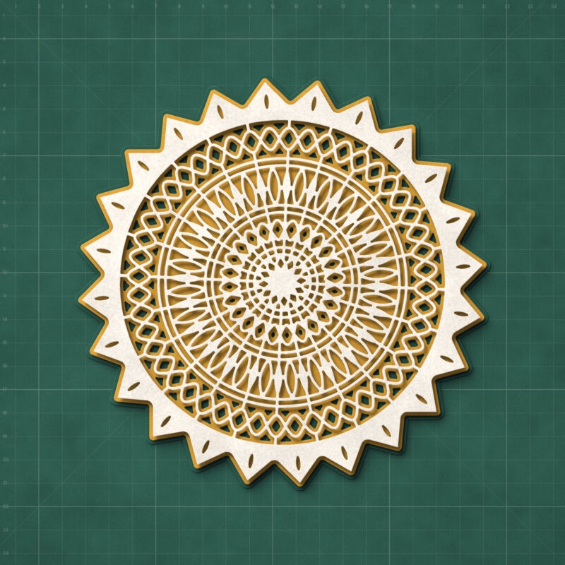 Sun and Waves Layered Mandala