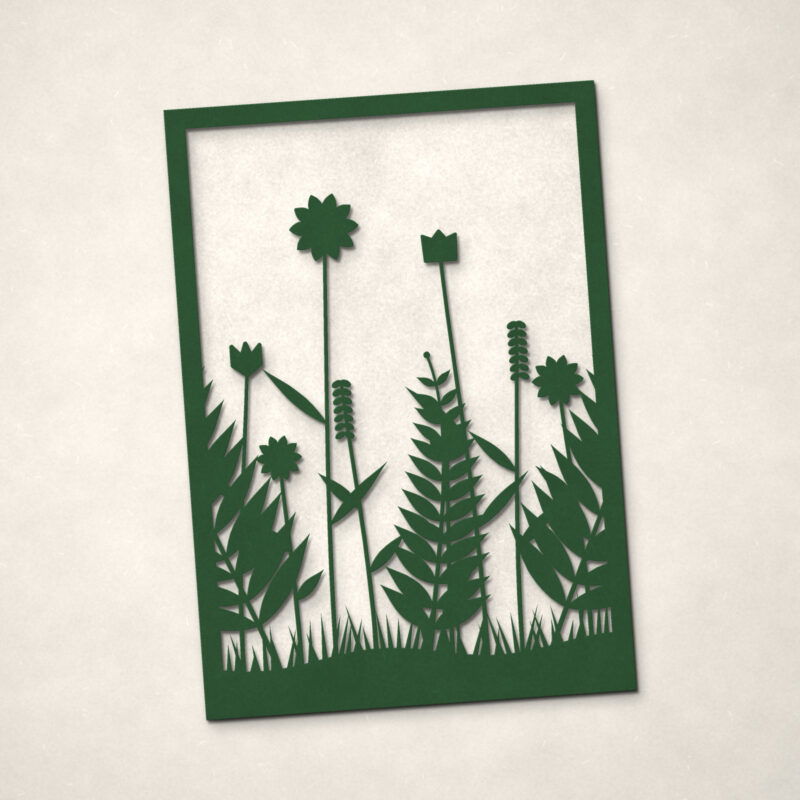 Fern and Wildflower Papercut