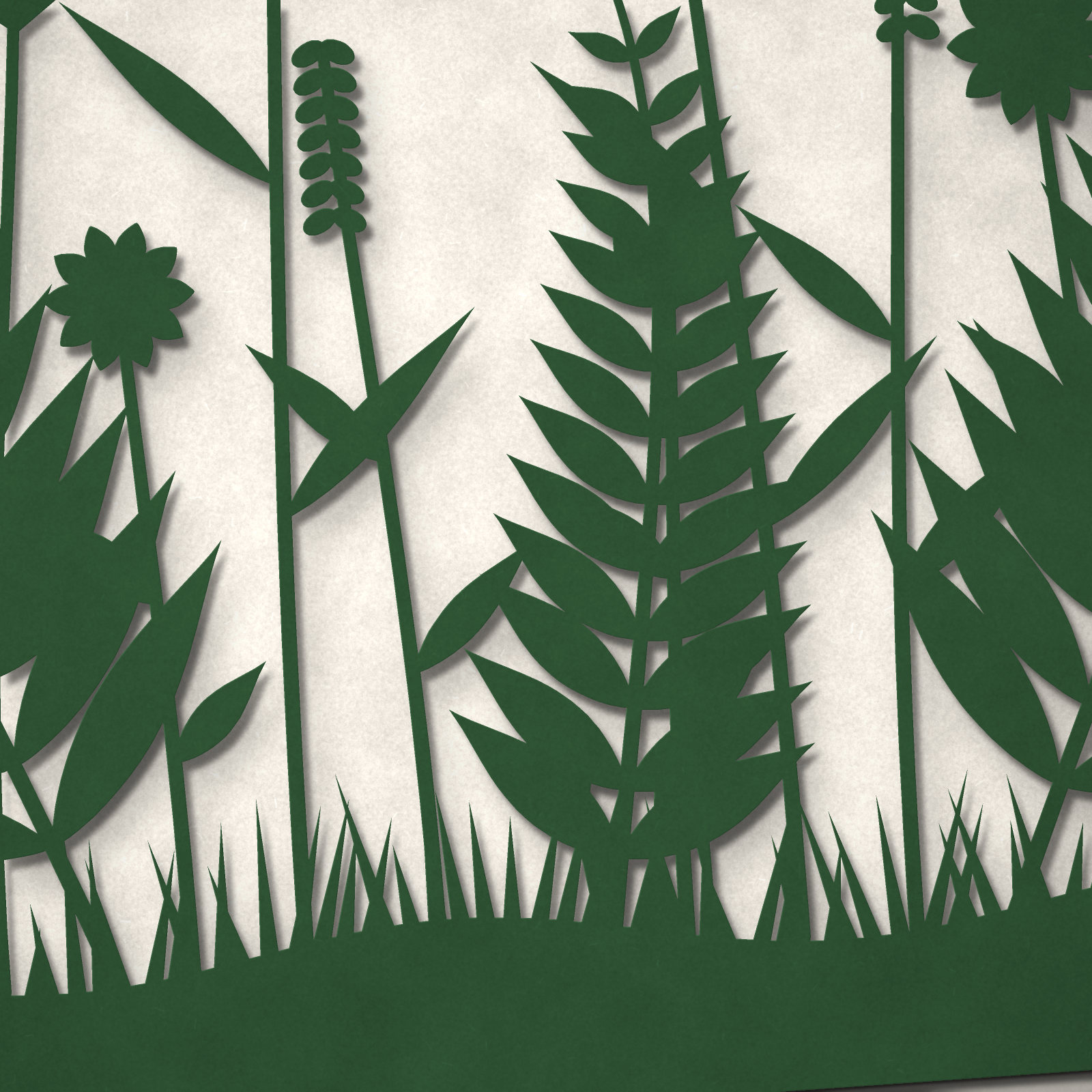 Fern and Wildflower Papercut — 3