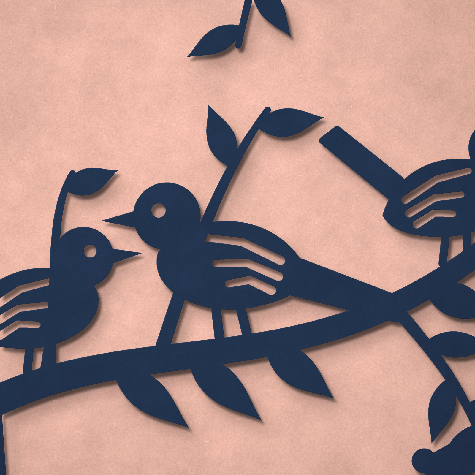 Birds on a Branch Papercut — 3