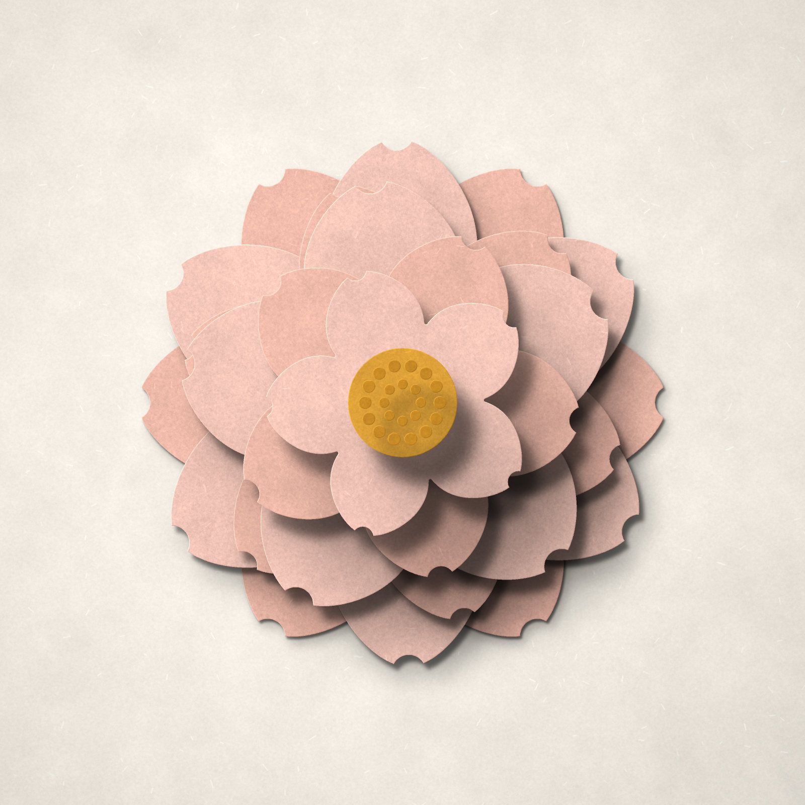 Layered Paper Peony Template — 3