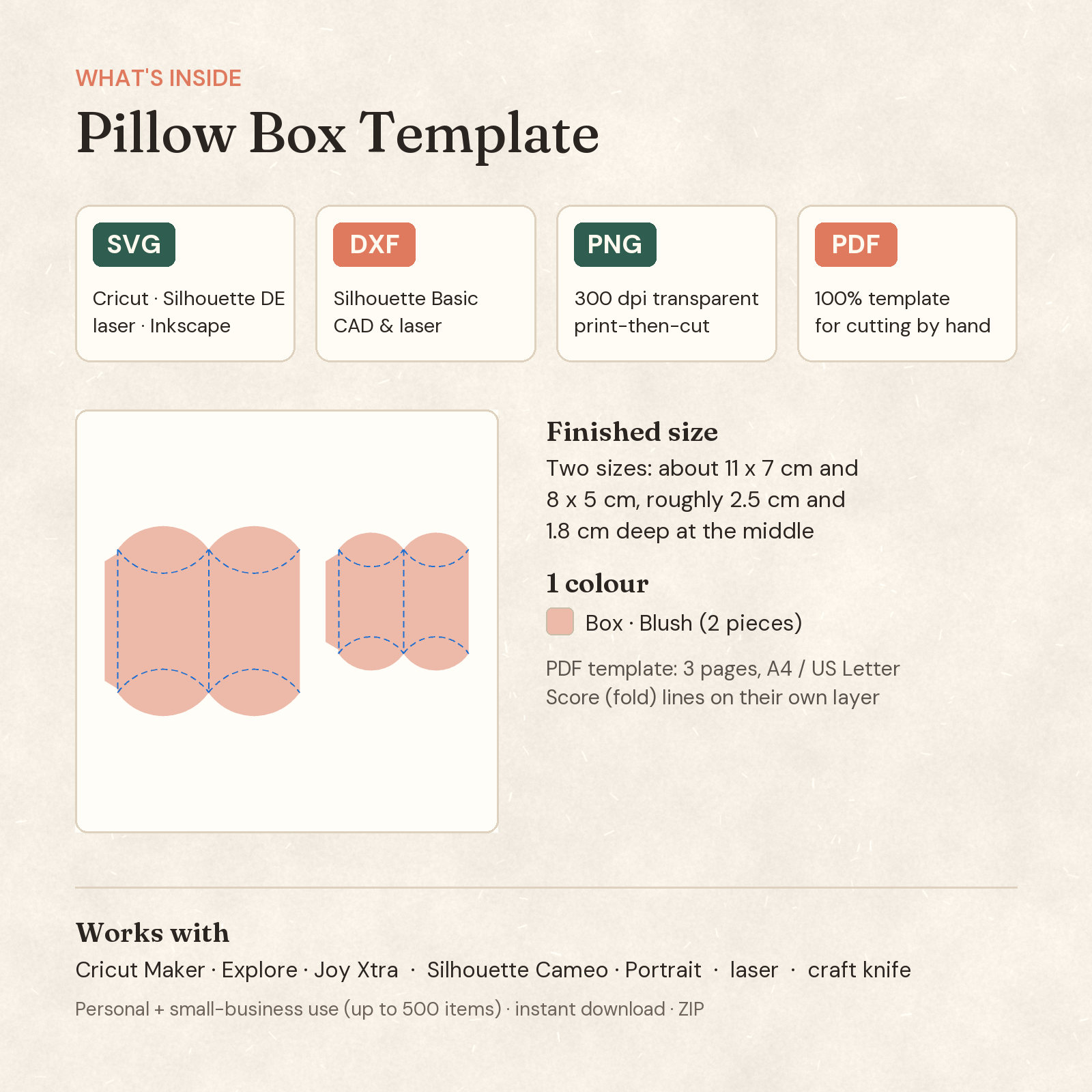 Pillow Box Template — 2