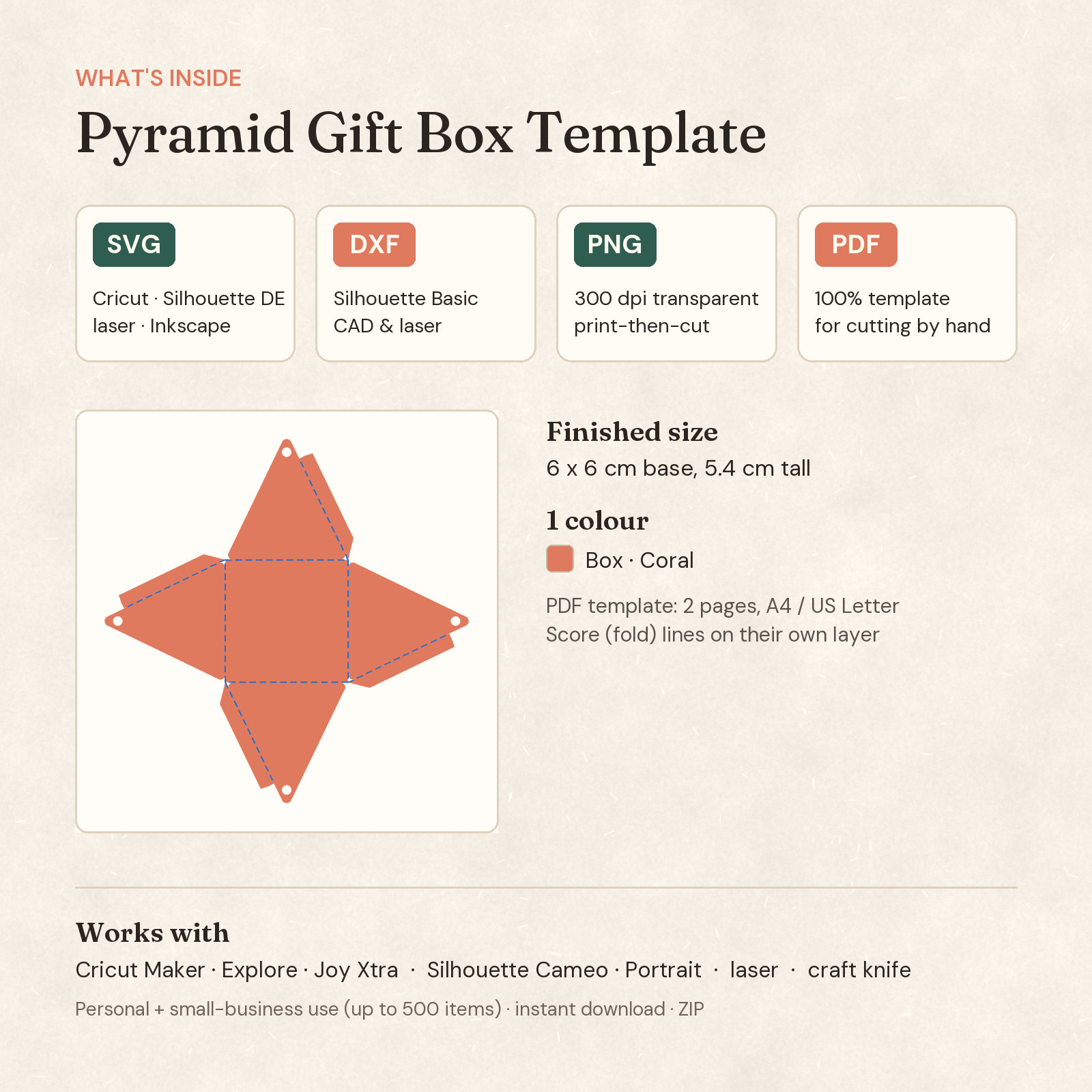 Pyramid Gift Box Template — 2