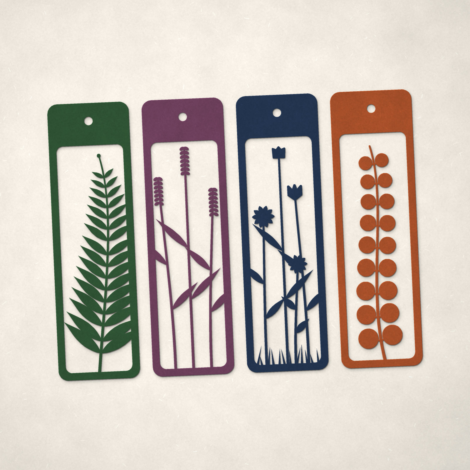 Botanical Papercut Bookmarks