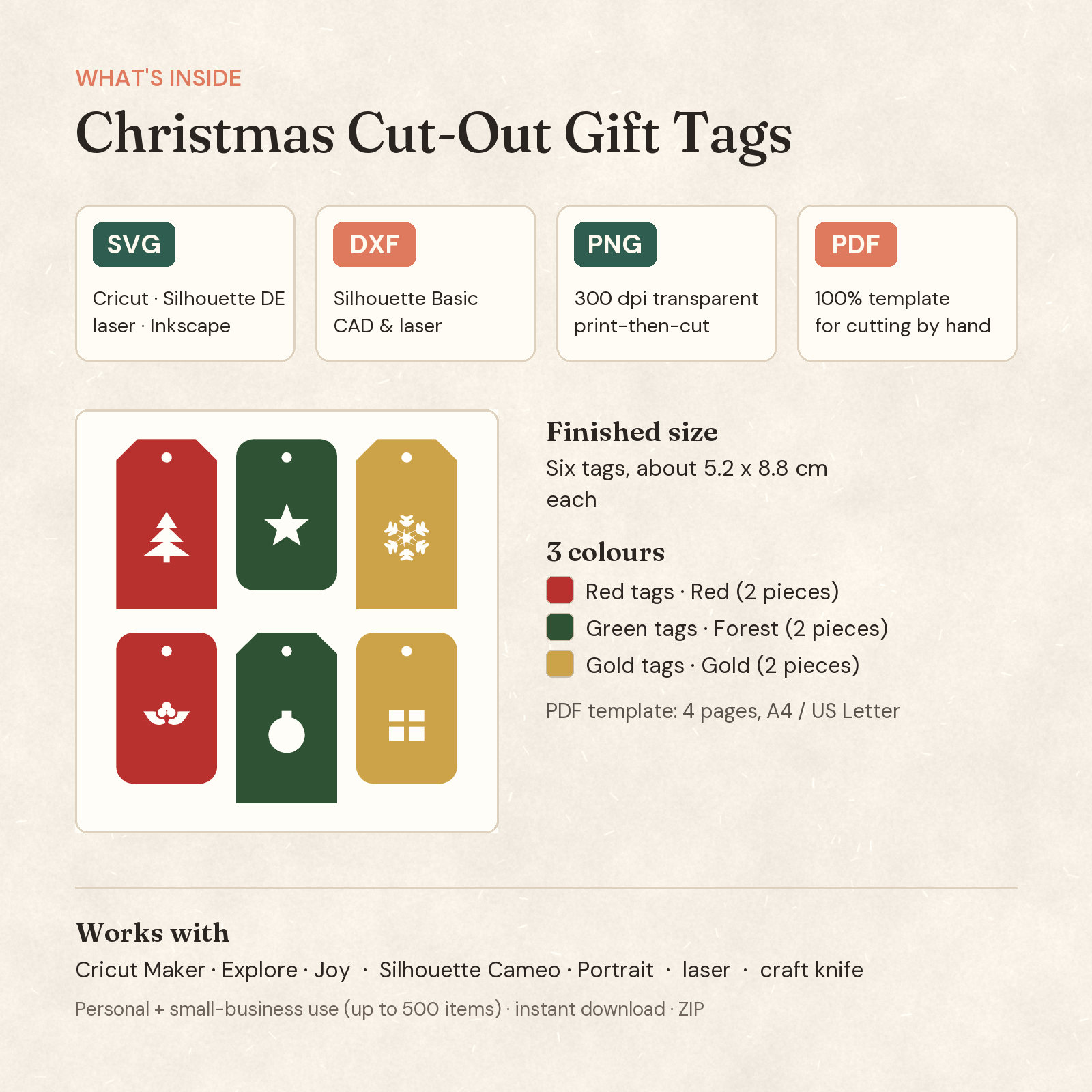Christmas Cut-Out Gift Tags — 2