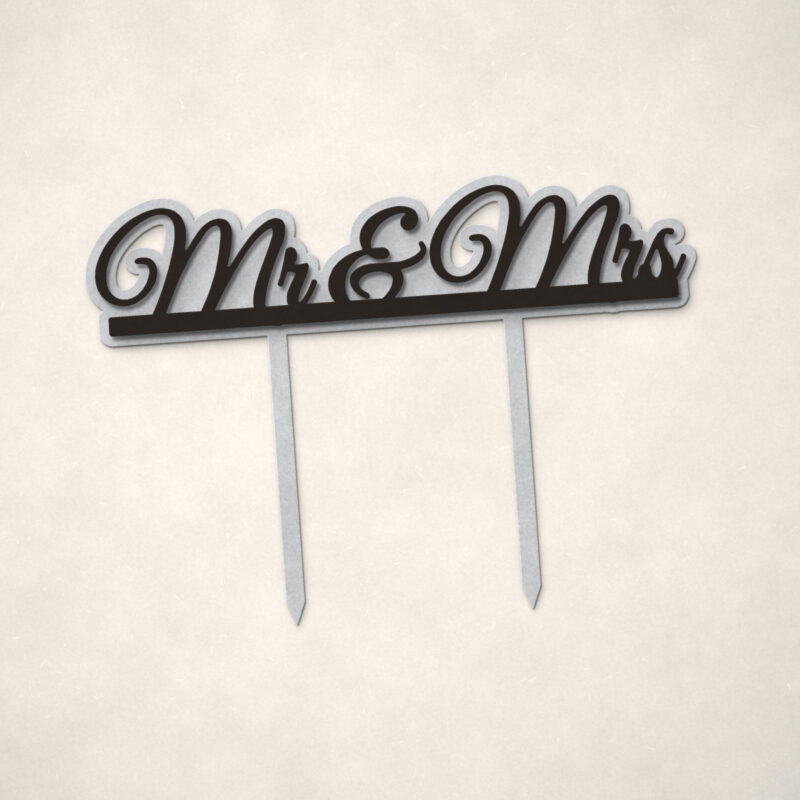 Mr and Mrs Cake Topper