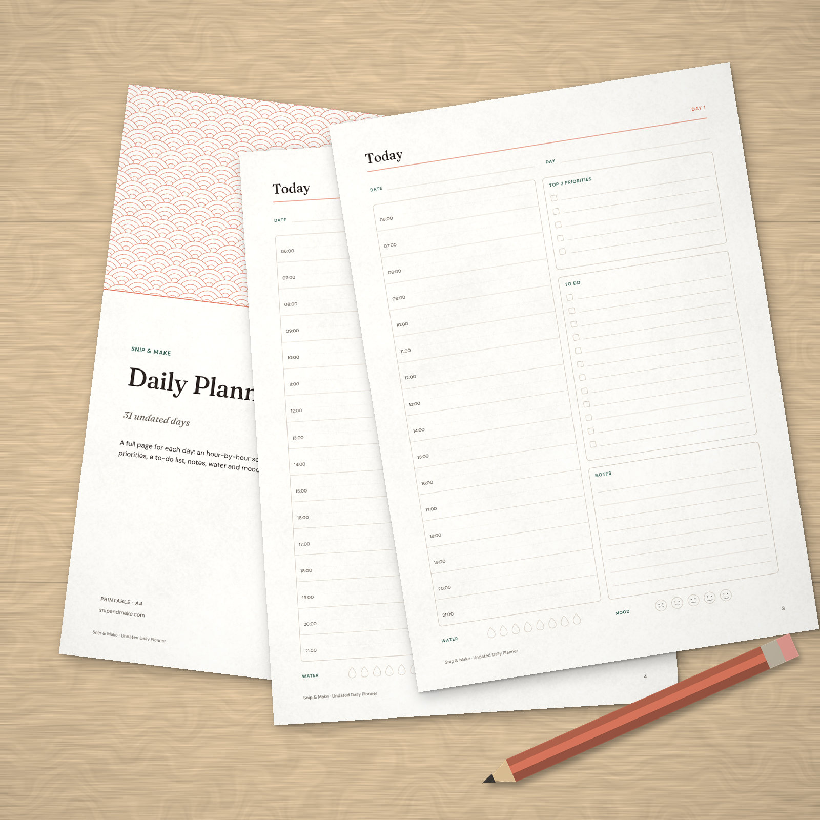 Undated Daily Planner