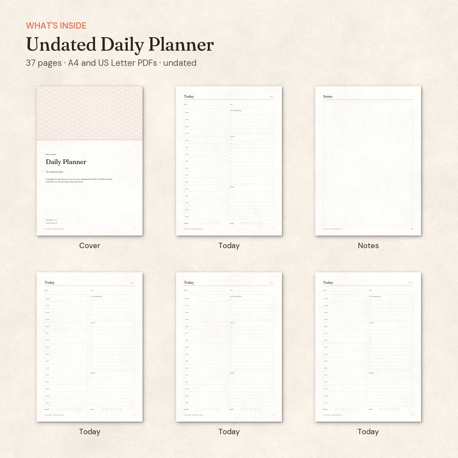 Undated Daily Planner — 2