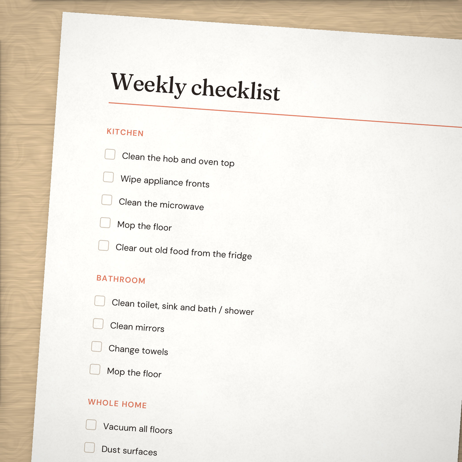 Cleaning Schedule — 3
