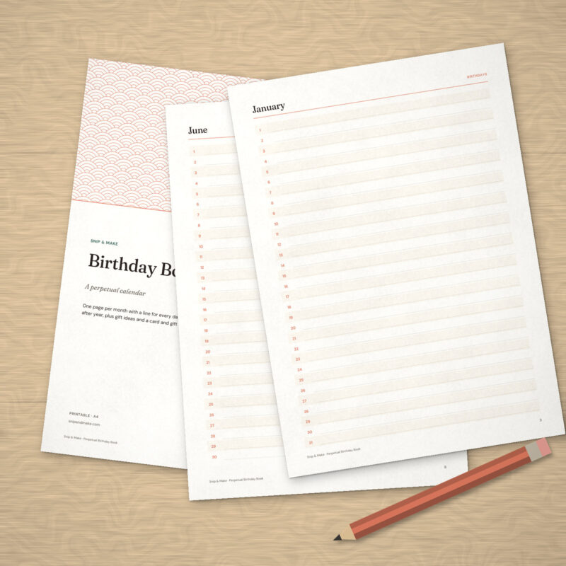 Perpetual Birthday Book