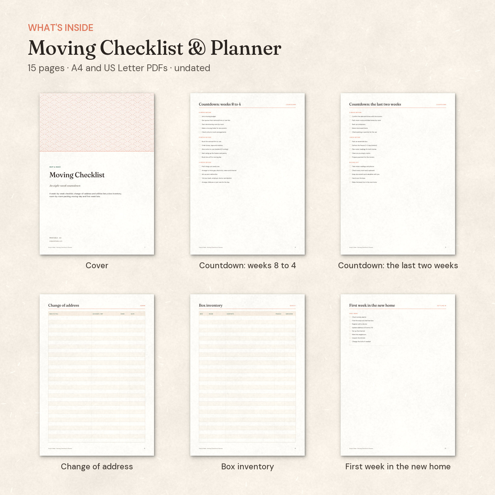Moving Checklist & Planner — 2