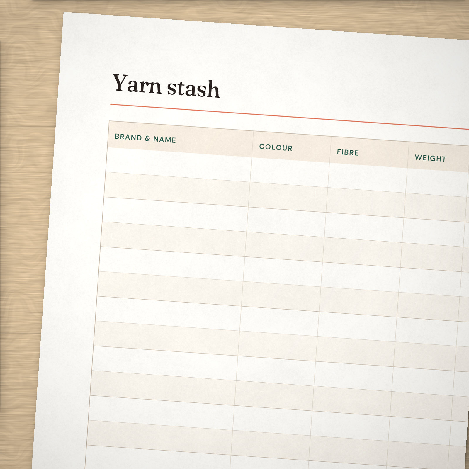 Yarn & Fabric Stash Log — 3