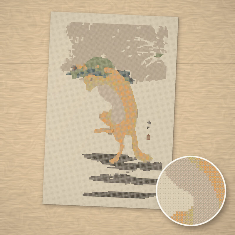 Dancing Fox Cross-Stitch Pattern
