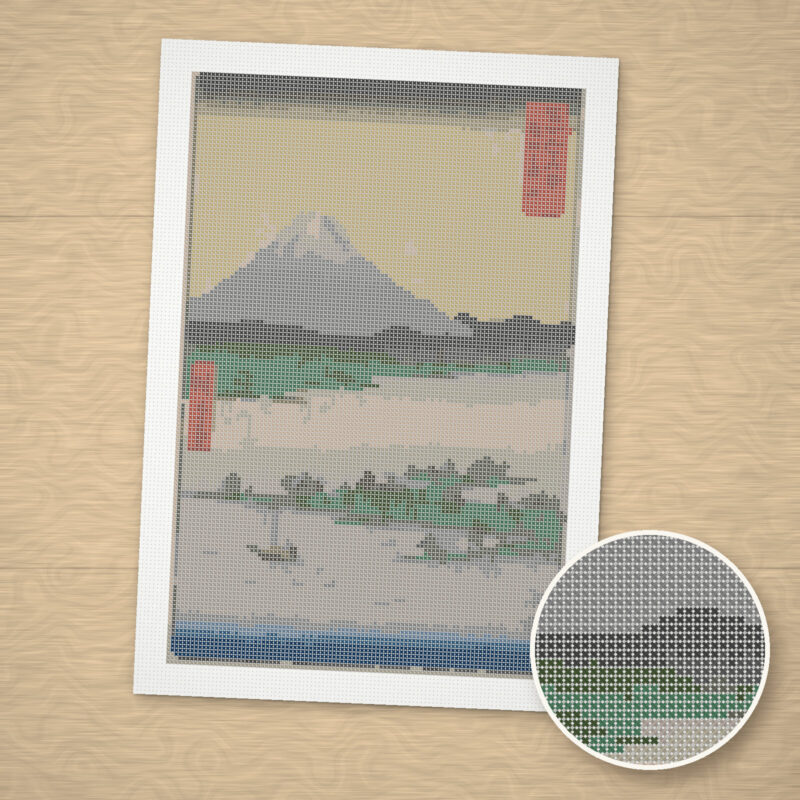 Pine Groves of Miho Cross-Stitch Pattern