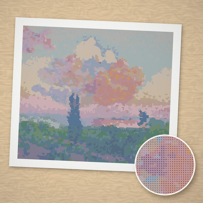 The Pink Cloud Cross-Stitch Pattern