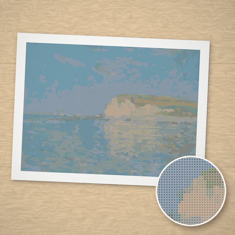 Low Tide at Pourville Cross-Stitch Pattern