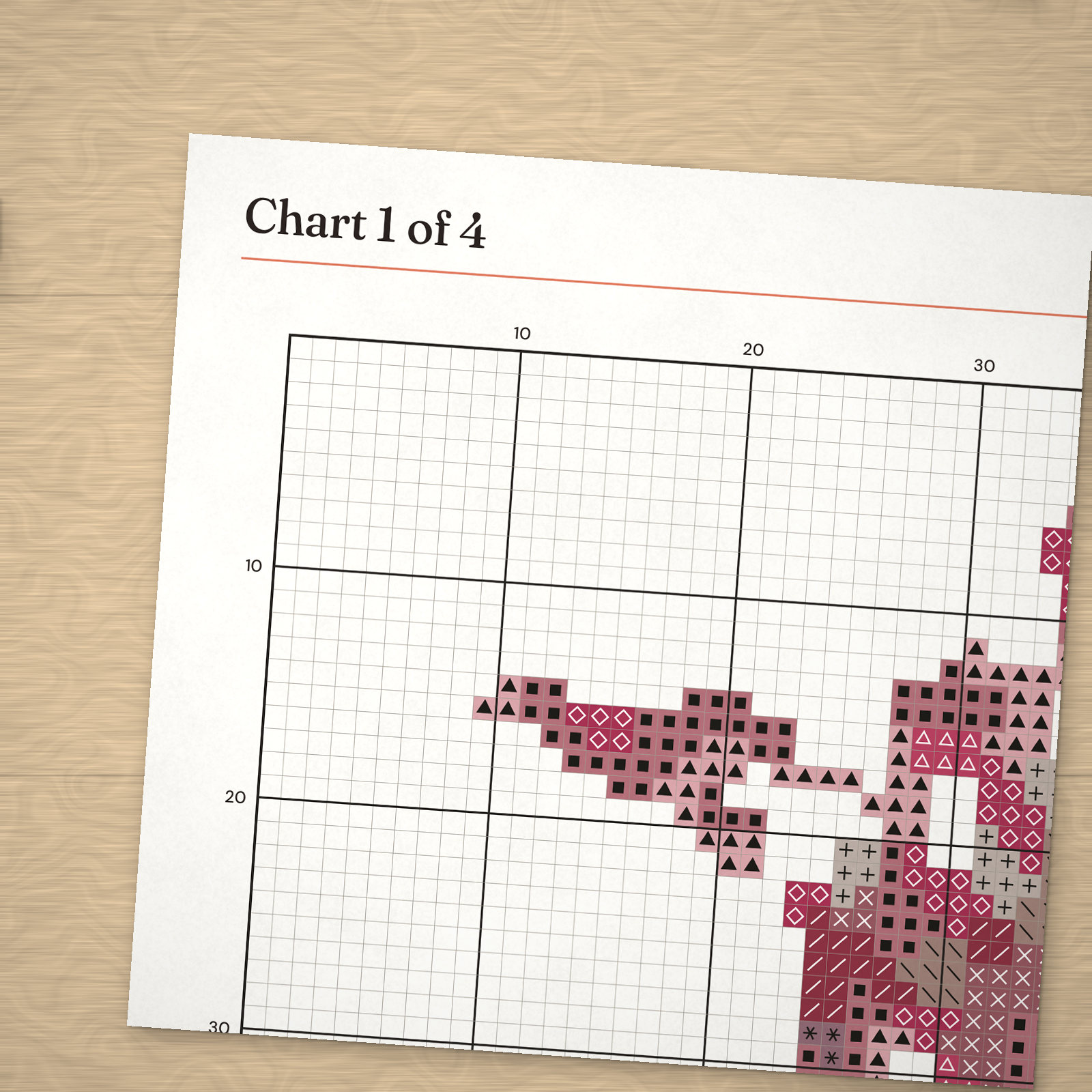 Tulip Study (Gemarmerde van Jasper) Cross-Stitch Pattern — 2