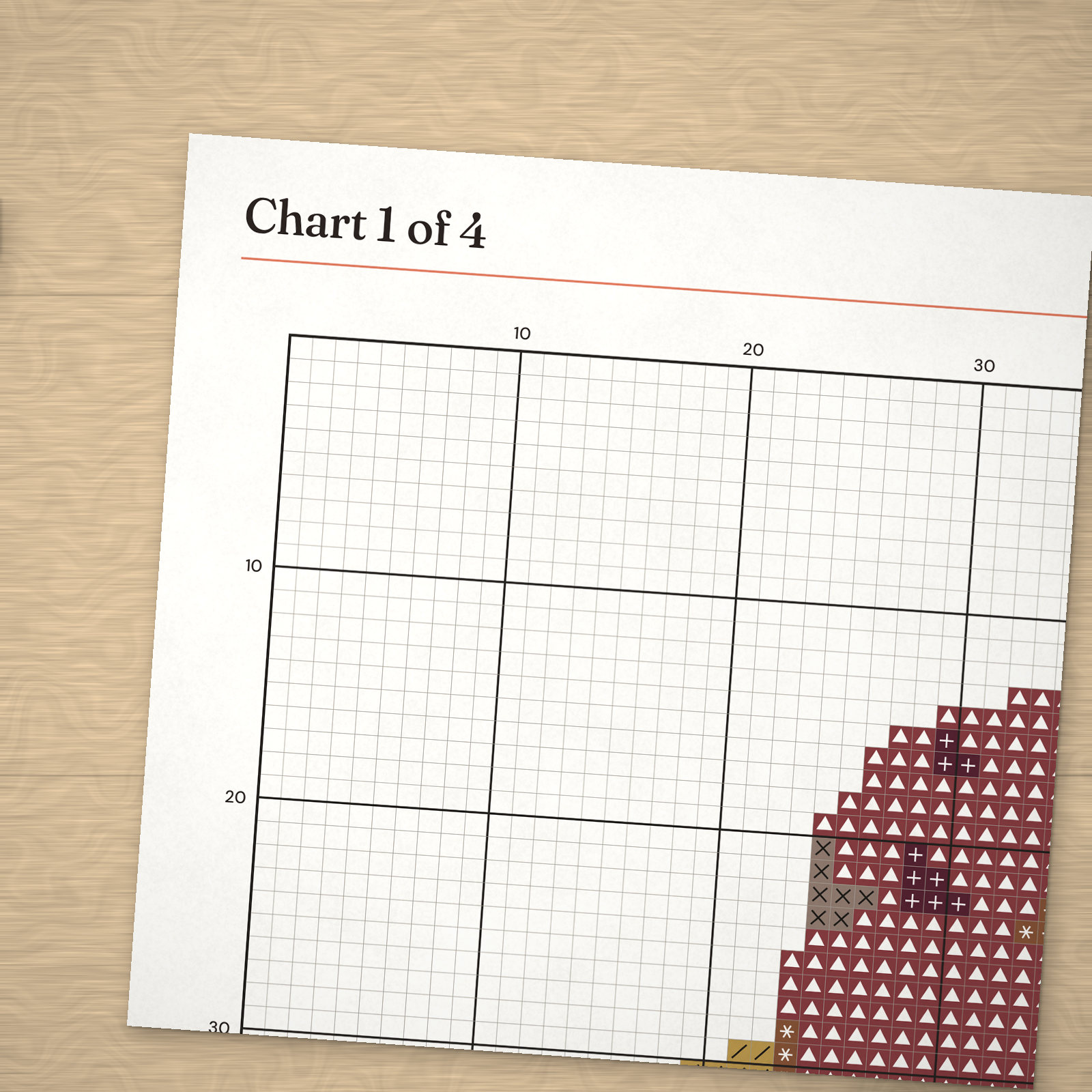 Rosa Gallica Cross-Stitch Pattern — 2