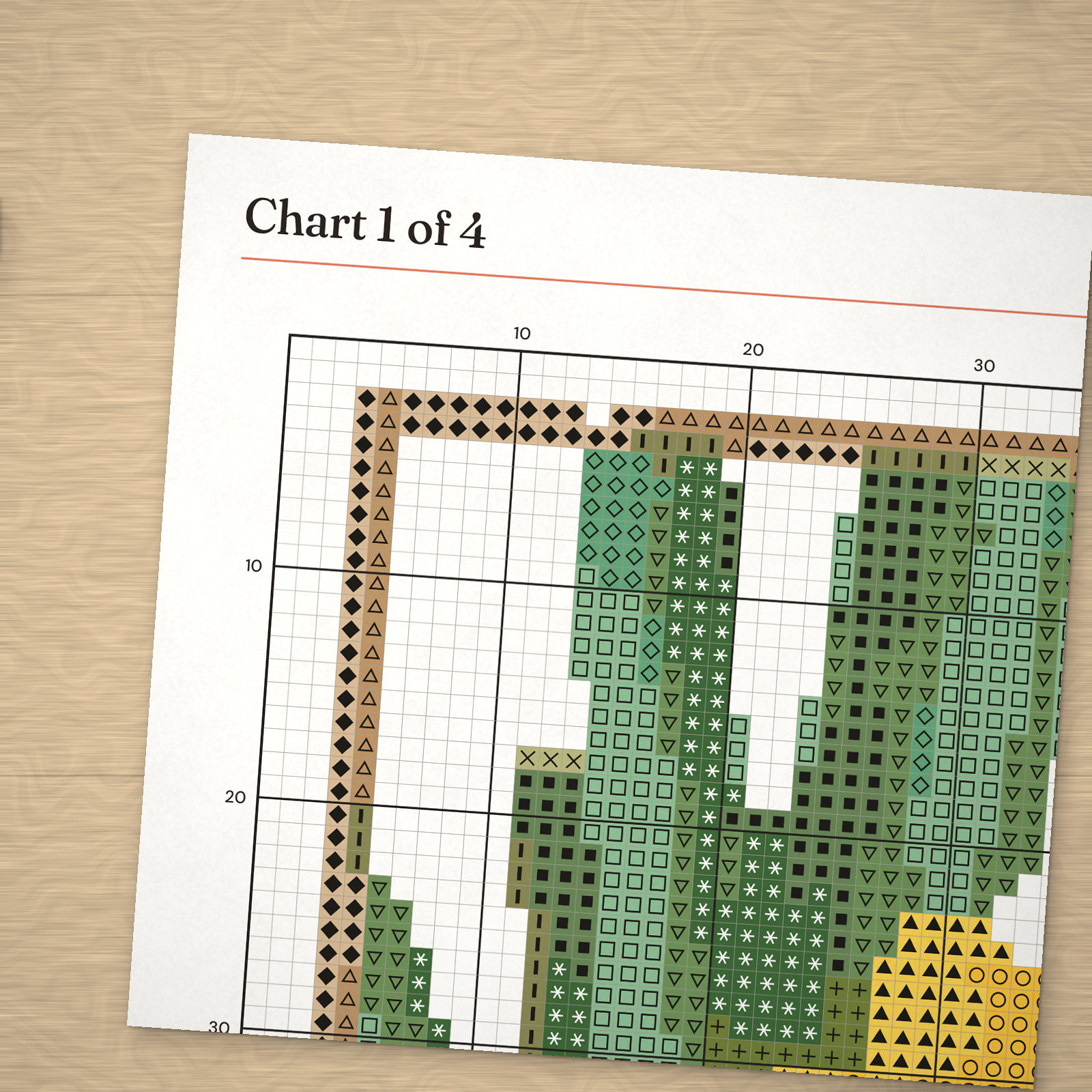 Cluster Narcissus Cross-Stitch Pattern — 2