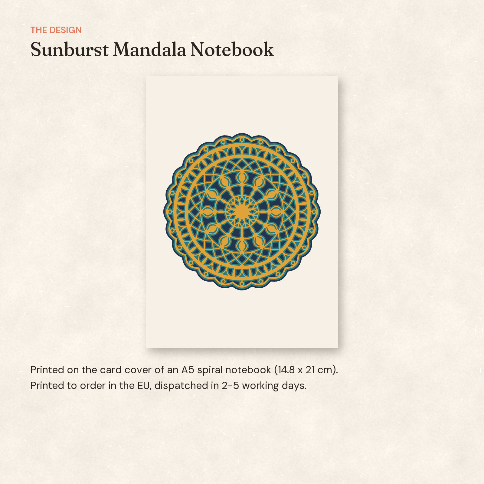 Sunburst Mandala Notebook