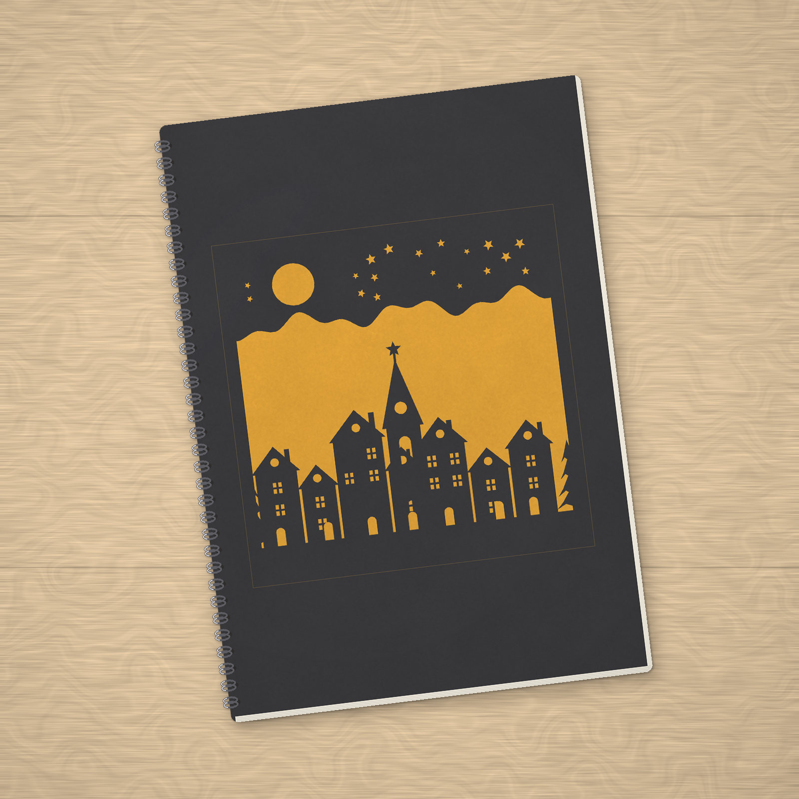 Little Town at Night Notebook