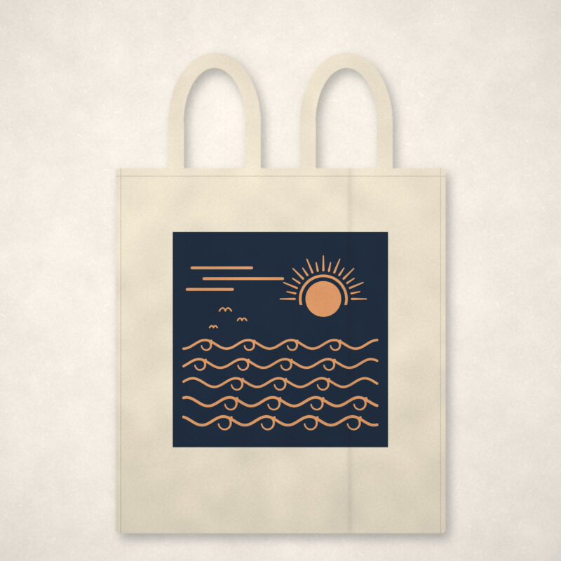 Waves at Sunrise Tote Bag