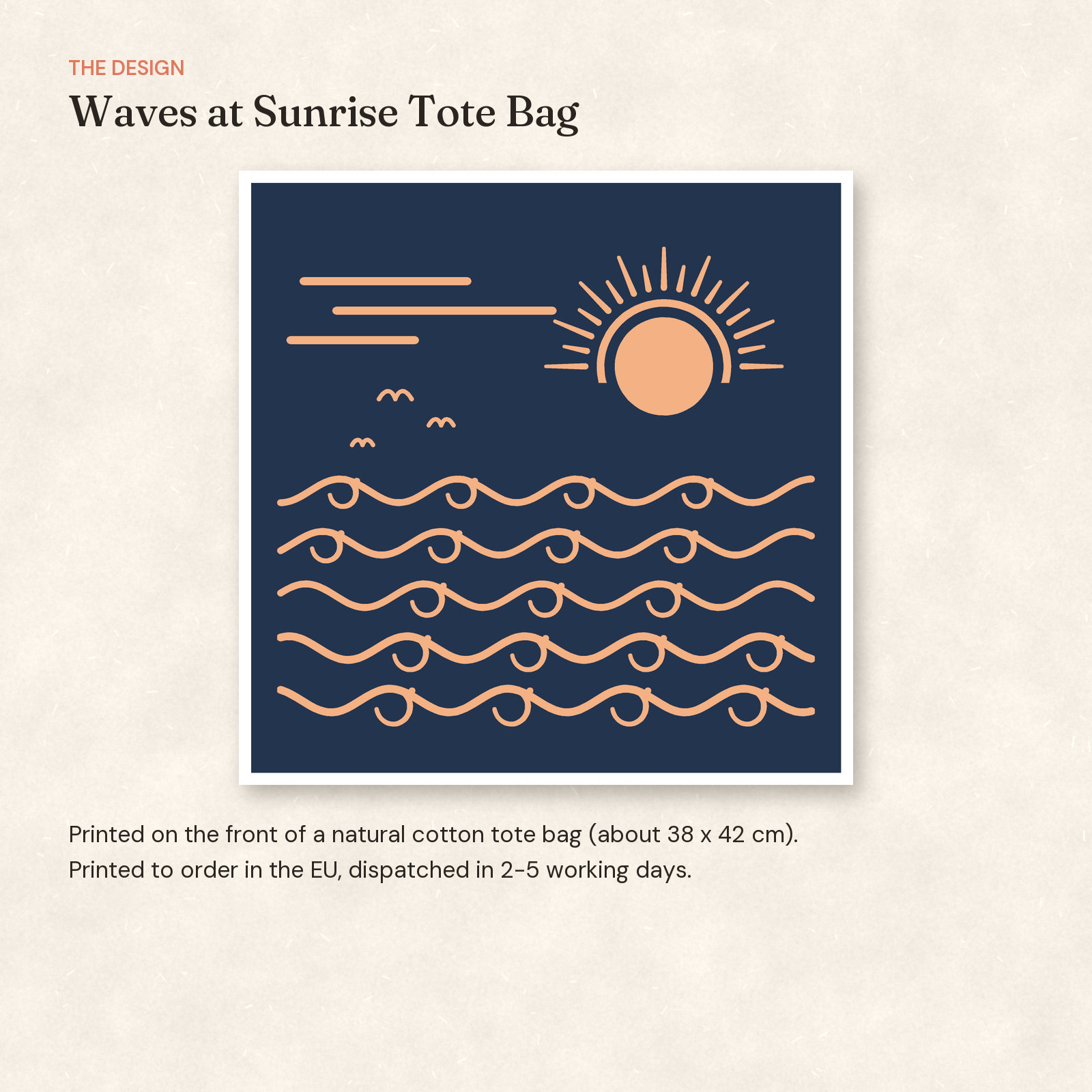 Waves at Sunrise Tote Bag — 3