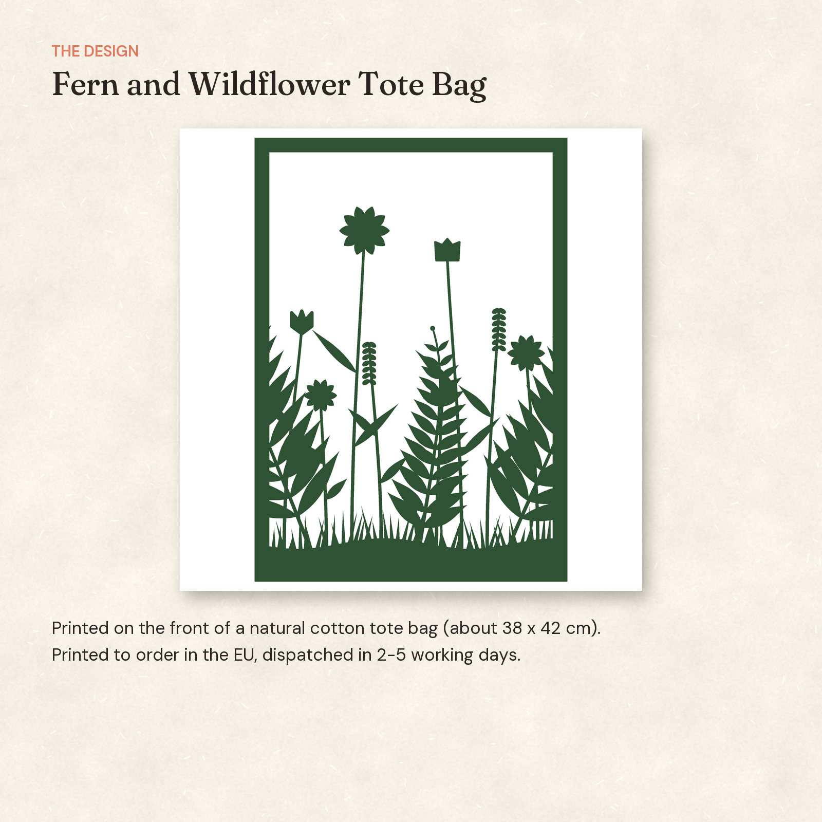 Fern and Wildflower Tote Bag — 3